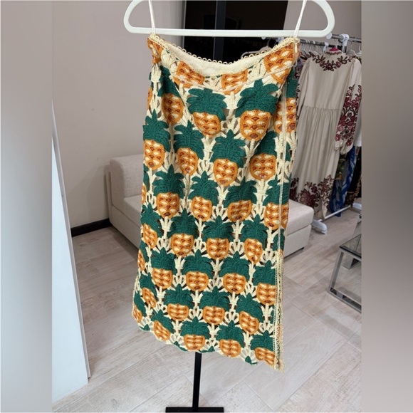Farm Rio: Sand Pineapple Crochet Skirt - Picture 5 of 10